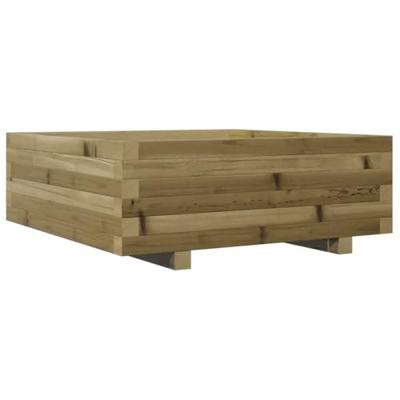 VidaXL Plantenbak 70x70x26,5 cm geïmpregneerd grenenhout