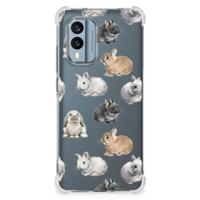 Case Anti-shock voor Nokia X30 Konijntjes - thumbnail