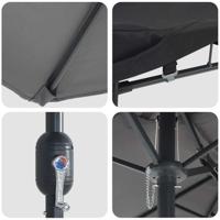 Tuinparasol Antraciet 385 x 209 x 244 cm Stof - thumbnail