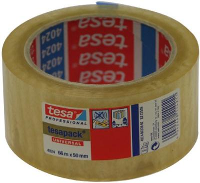 Tesa Verpakkingsplakband PP | kleurloos | lengte 66 m | breedte 50 mm wiel | 6 stuks - 04024-00236-04 04024-00236-04