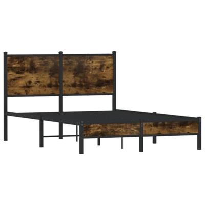 Bedframe zonder matras metaal gerookt eikenkleurig 120x200 cm