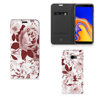 Bookcase Samsung Galaxy J4 Plus Watercolor Flowers - thumbnail