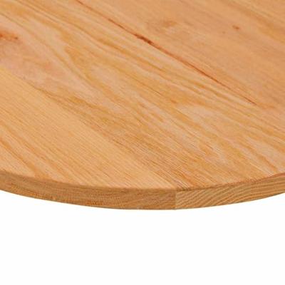 Tafelblad 80x40x2 cm ovaal massief eikenhout lichtbruin
