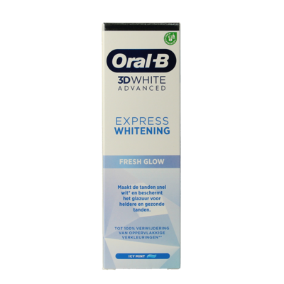 Oral-B 3D White Advanced Express Whitening Fresh Glow Tandpasta