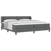 Boxspringbed met matras stof donkergrijs 200x200 cm - thumbnail