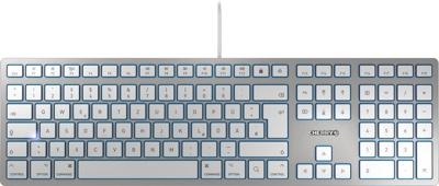 CHERRY KC 6000 SLIM FOR MAC toetsenbord Kantoor USB AZERTY Frans Zilver
