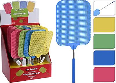 Vliegenmepper uitschuifbaar 66 cm 4 assorti | 15 stuks