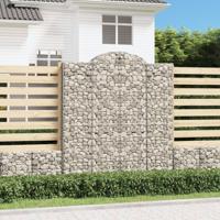 Schanskorven 5 st gewelfd 200x30x220/240 cm ijzer - thumbnail