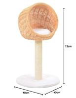 Kattenkrabpaal met sisal krabpaal natuurlijk wilgenhout - thumbnail