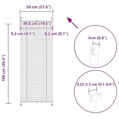 Plissjaloezie 50x100 cm wit