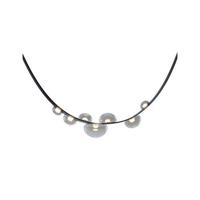 Bomma Dew Drops Hanglamp - Zwart leder - thumbnail