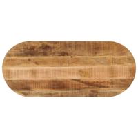 Tafelblad ovaal 110x50x2,5 cm massief ruw mangohout - thumbnail