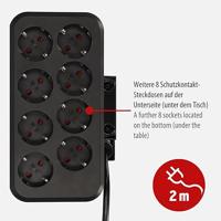 Brennenstuhl brennenstuhl®estilo Duplex-stekkerdoos, 2x Keystone-modules, 10x veiligheidscontactdozen, zilver/zwa - 1153580100 - thumbnail