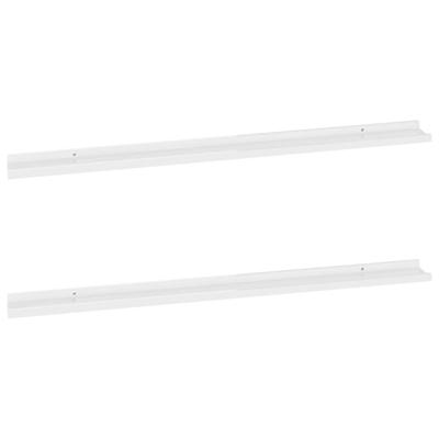 Wandschappen 2 st 115x9x3 cm hoogglans wit Wandschappen 2 st 115x9x3 cm hoogglans wit