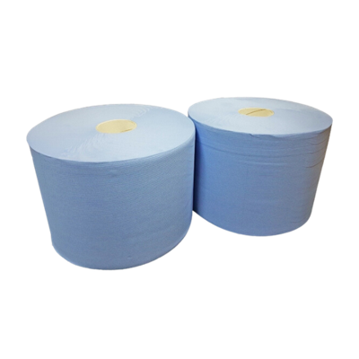 Industrie Poetsrol 2 laags 26cm 190m Blauw