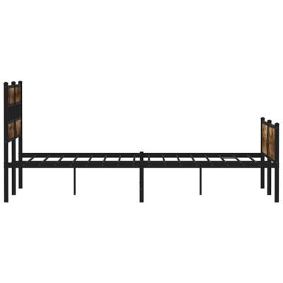 Bedframe zonder matras hout gerookt eikenkleurig 137x190 cm - thumbnail