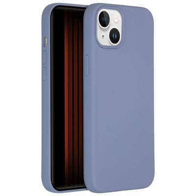 Accezz Liquid Silicone Backcover iPhone 15 Plus Telefoonhoesje Grijs