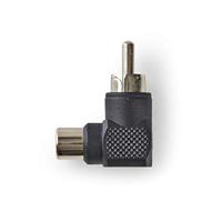 Nedis audioadapter mono op 90° hoek Cinch stekker - - thumbnail