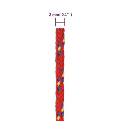 Boottouw 2 mm 50 m polypropyleen rood