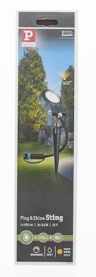 Paulmann Sting 93934 Verlichtingssysteem Plug&Shine LED-tuinspot LED 6 W Warmwit Antraciet