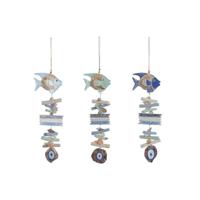 Ophangdecoratie Home ESPRIT Blauw Wit Hemelsblauw Marineblauw Mediterrane (3 Stuks) - thumbnail