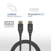 ACT 2 meter 4K@240Hz. 8K@60Hz of 10K@30Hz DisplayPort 2.1 kabel. DP80 UHBR20 - thumbnail