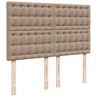 Boxspring met matras kunstleer cappuccinokleurig 160x200 cm - thumbnail