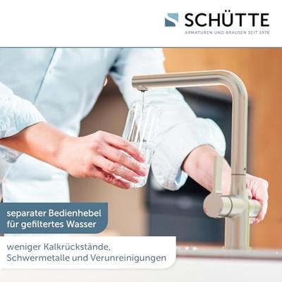Schutte AQUASTAR PRO drinkwater keukenkraan met filtersysteem | RVS look - 99805 Schutte AQUASTAR PRO drinkwater keukenkraan met filtersysteem | RVS look - 99805