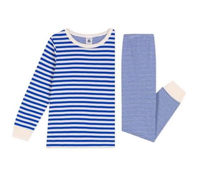 Pyjama kind in tube PETIT BATEAU blauw Pyjama kind in tube PETIT BATEAU blauw