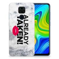 Xiaomi Redmi Note9 | Siliconen hoesje | met naam Already Taken White - thumbnail