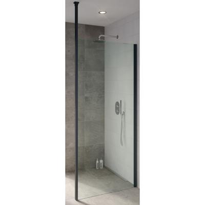 Bruynzeel Inloopdouche Lector 90 x 210 cm 8 mm Met Plafondsteun Helder Glas Mat Zwart