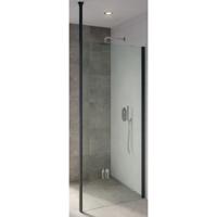Bruynzeel Inloopdouche Lector 90 x 210 cm 8 mm Met Plafondsteun Helder Glas Mat Zwart - thumbnail