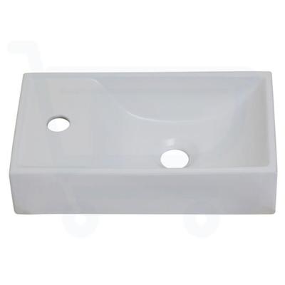 HR Badmeubelen Qube Fontein - 41x22x10cm - kraangat links - wit 73171201