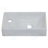 HR Badmeubelen Qube Fontein - 41x22x10cm - kraangat links - wit 73171201 - thumbnail