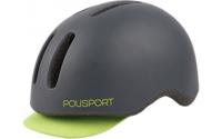 Polisport helm commuter mat grijs/fluo geel l 58-61cm - thumbnail