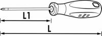 Vigor V3597 Platte schroevendraaier Koplengte: 75 mm - thumbnail