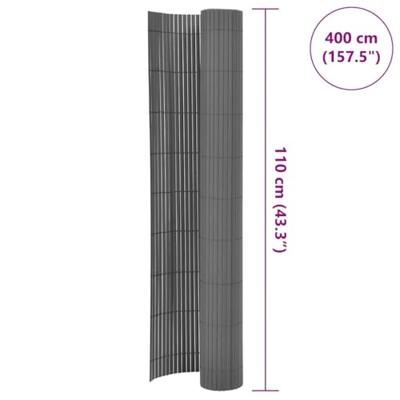 VidaXL Tuinafscheiding dubbelzijdig 110x400 cm grijs VidaXL Tuinafscheiding dubbelzijdig 110x400 cm grijs