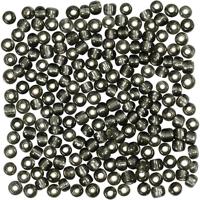 Creativ Company Rocailles, d 4 mm, afm 6/0, gatgrootte 0,9-1,2 mm, helder grijs, 25 gr/ 1 doos - thumbnail