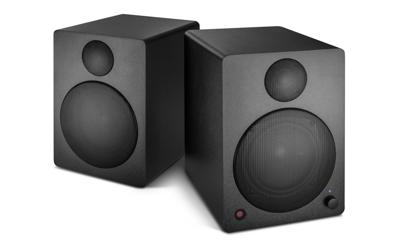 wavemaster CUBE NEO black - rek-luidsprekersysteem (50 Watt) met Bluetooth-streaming, digitale aansluiting en IR-afstandsbediening, actieve boxen, gebruik voor TV/Tablet/Smartphone, zwart (66380)