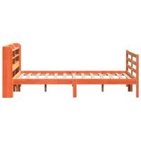 Bedframe zonder matras massief grenenhout wasbruin 150x200 cm - thumbnail