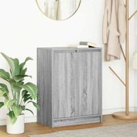 Dressoir 57x34x76 cm bewerkt hout grijs sonoma eikenkleurig - thumbnail