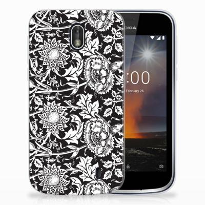 Nokia 1 | TPU Case | Black Flowers