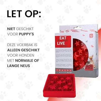 Eat Slow Live Longer Star Red S - thumbnail