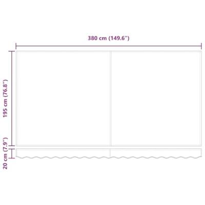 VidaXL Vervangingsdoek voor zonnescherm wit 380 x 195 cm polyester