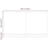VidaXL Vervangingsdoek voor zonnescherm wit 380 x 195 cm polyester - thumbnail