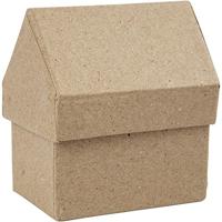Creativ Company Huizen papier-mache, set van 4 - thumbnail