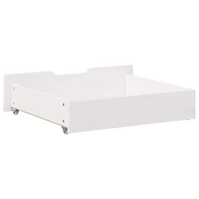 VidaXL Bedlades 2 st 75x55x17 cm massief grenenhout wit VidaXL Bedlades 2 st 75x55x17 cm massief grenenhout wit