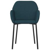 Eetkamerstoelen 2 st fluweel blauw - thumbnail