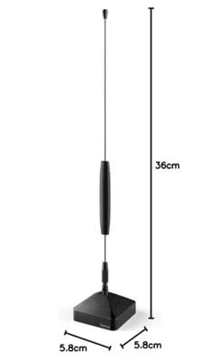 Hama Kamerantenne Basic voor DAB+ DAB DVB-T2 FM Zwart Hama Kamerantenne Basic voor DAB+ DAB DVB-T2 FM Zwart