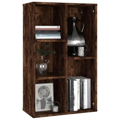 Boekenkast/dressoir 50x25x80 cm bewerkt hout gerookt eikenkleur